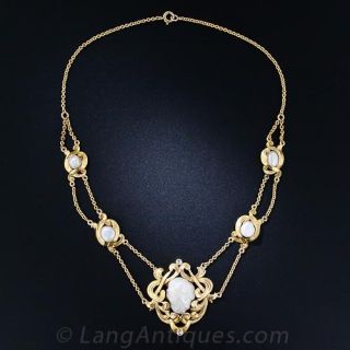 Art Nouveau Freshwater Pearl Necklace