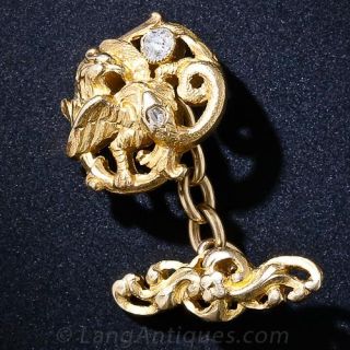 Art Nouveau Griffin and Snake Cufflinks