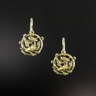 Art Nouveau Griffin Earrings - 2