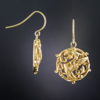 Art Nouveau Griffin Earrings