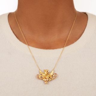 Art Nouveau Griffin Necklace