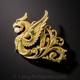 Art Nouveau Griffin Pin