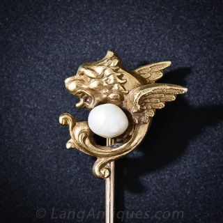 Art Nouveau Griffin Stickpin