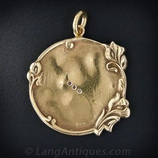 Art Nouveau Lady Pendant