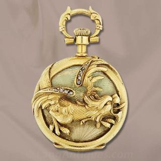 Art Nouveau Le Coultre Pendant Watch