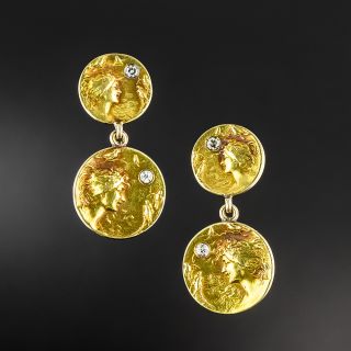 Art Nouveau Medallist Earrings - 2