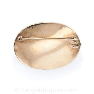 Art Nouveau Mississippi River Pearl Brooch