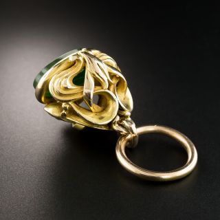 Art Nouveau Nephrite Fob