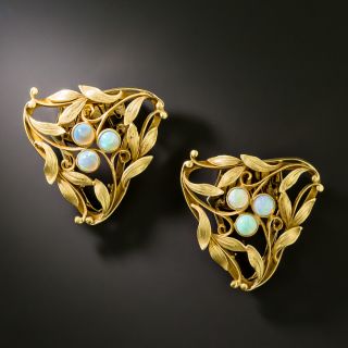 Art Nouveau Opal Dress Clips - 2
