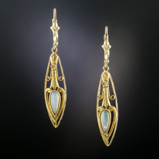 Art Nouveau Opal Earrings - 2