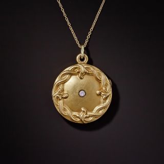 Art Nouveau Opal Locket - 1