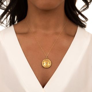 Art Nouveau Opal Locket