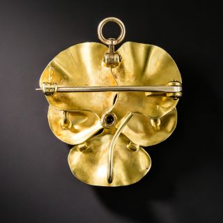 Art Nouveau Pansy Pin by Krementz  