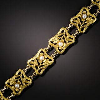 Art Nouveau Pearl Bracelet by Carter Gough & Co.