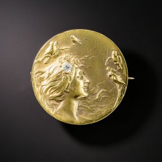 Art Nouveau Pin by Krementz - 2