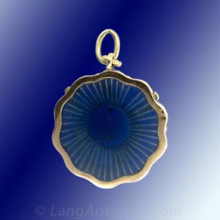 Art Nouveau Plique-a-Jour Mermaid Pendant