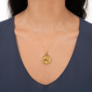 Art Nouveau Portrait Pendant, c.1915