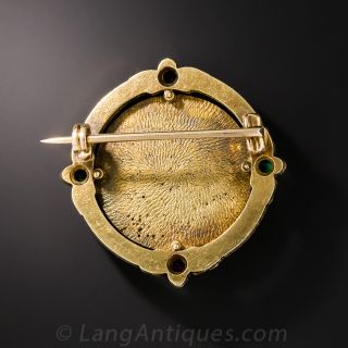 Art Nouveau Portrait Pin
