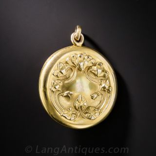 Art Nouveau Repouse Locket