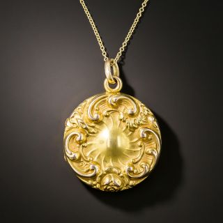 Art Nouveau Sapphire Locket 