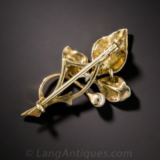 Art Nouveau-Style Enamel Pin
