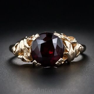 Art Nouveau Style Garnet Ring