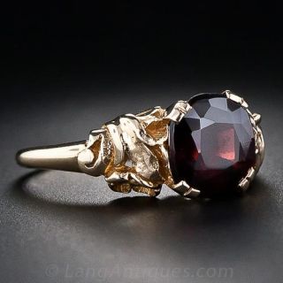 Art Nouveau Style Garnet Ring