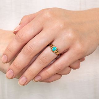 Art Nouveau Style Opal Ring