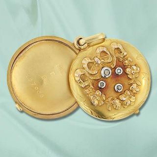 Art Nouveau Swivel Locket