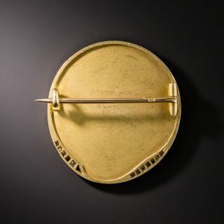 Art Nouveau "The Night" Medal Brooch by Frederic de Vernon