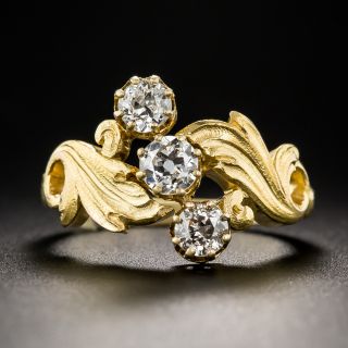 Art Nouveau Three Stone Diamond Ring