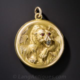 Art Nouveau Tiger Locket