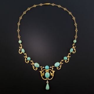 Art Nouveau Turquoise Necklace