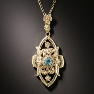 Art Nouveau Zircon Necklace by Shiman - 2