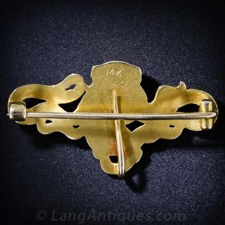 Art Noveau Maiden Brooch