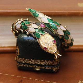 Articulated Enamel Snake Bracelet
