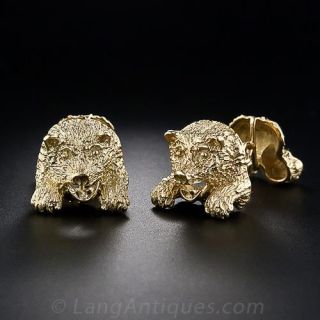 Articulating Bear Cufflinks