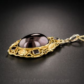 Arts and Crafts Garnet Pendant