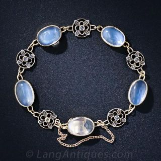 Arts and Crafts Moonstone Bracelet