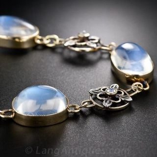 Arts and Crafts Moonstone Bracelet
