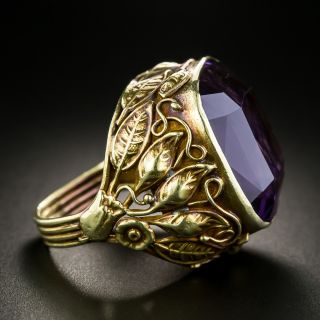 Arts & Crafts 30 Carat Amethyst Ring - 3