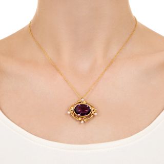 Arts & Crafts Amethyst Pendant/Brooch by Carter, Gough & Co.