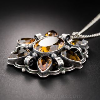 Arts & Crafts Citrine Necklace