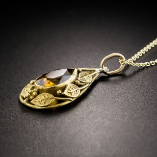 Arts & Crafts Citrine Pendant