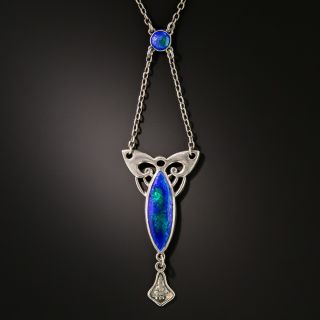 Arts & Crafts Enamel and Silver Necklace - 2