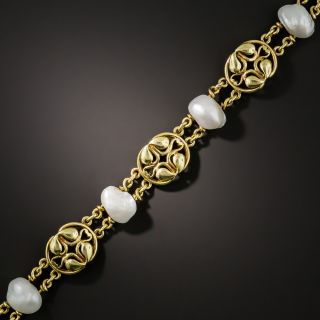 Arts & Crafts Freshwater Pearl Bracelet by Frank Gardener Hale - 2