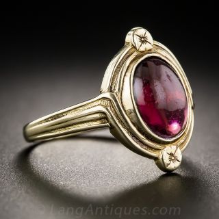 Arts & Crafts Garnet Ring by Larter & Sons