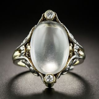 Arts & Crafts Moonstone and Diamond Ring by Allsopp Brothers - 2