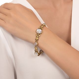Arts & Crafts Moonstone Bracelet