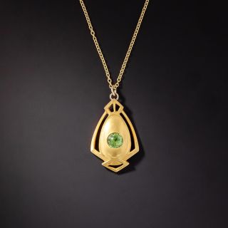 Arts & Crafts Peridot Pendant - 1